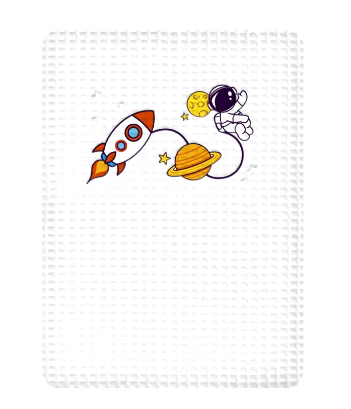 Adam Home Κουβέρτα Πικέ Κούνιας Adam Home Space White 110x140