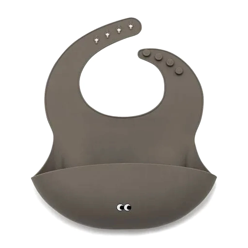 Noui Noui Σαλιάρα Σιλικόνης Noui Noui Warm Grey NN12118