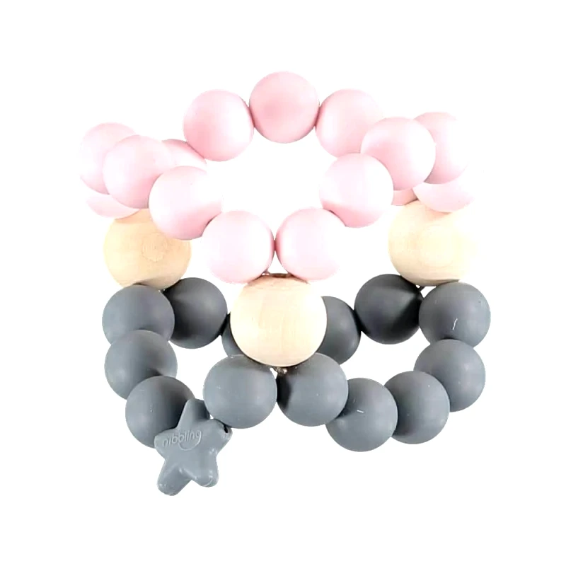 Nibbling Μασητικό Nibbling Pink-Grey BR75185