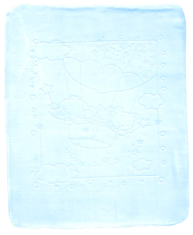 Morven Κουβέρτα Βελουτέ Ανάγλυφη Κούνιας Morven Baloon 2 Ply 1870 Σιέλ 110x140