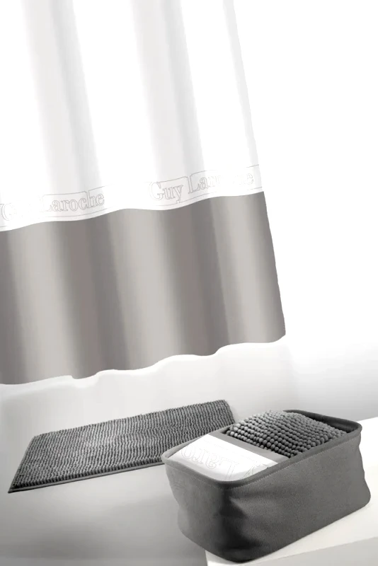 Guy Laroche Σετ Κουρτίνας Μπάνιου 4 Τεμαχίων Guy Laroche Miami Anthracite