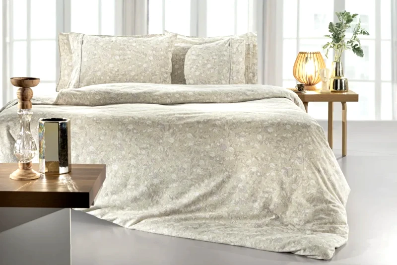 Guy Laroche Σετ Σεντόνια Φανελένια Μονά 3 Τεμαχίων Guy Laroche Elodie Natural 170x265
