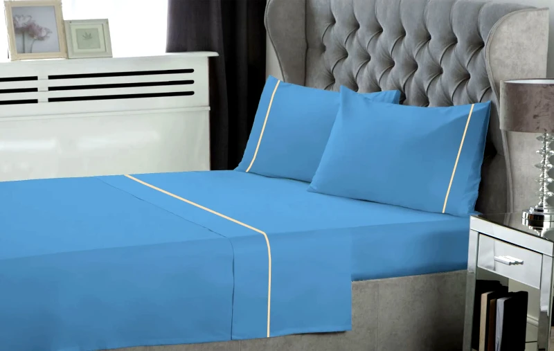 Le Blanc Σετ Σεντόνια Μονά 3 Τεμαχίων Le Blanc Φυτίλι Polycotton Blue 170x270
