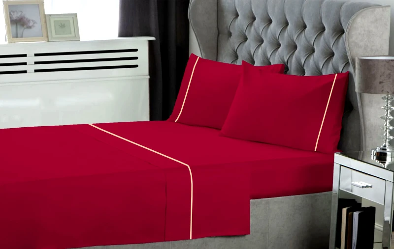 Le Blanc Σετ Σεντόνια Μονά 3 Τεμαχίων Le Blanc Φυτίλι Polycotton Cherry 170x270