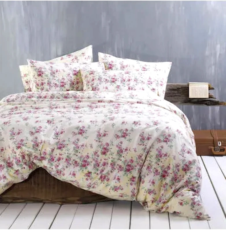 Rythmos Σετ Σεντόνια Φανελένια Μονά 3 Τεμαχίων Rythmos Mayfair Ροζ 160x250