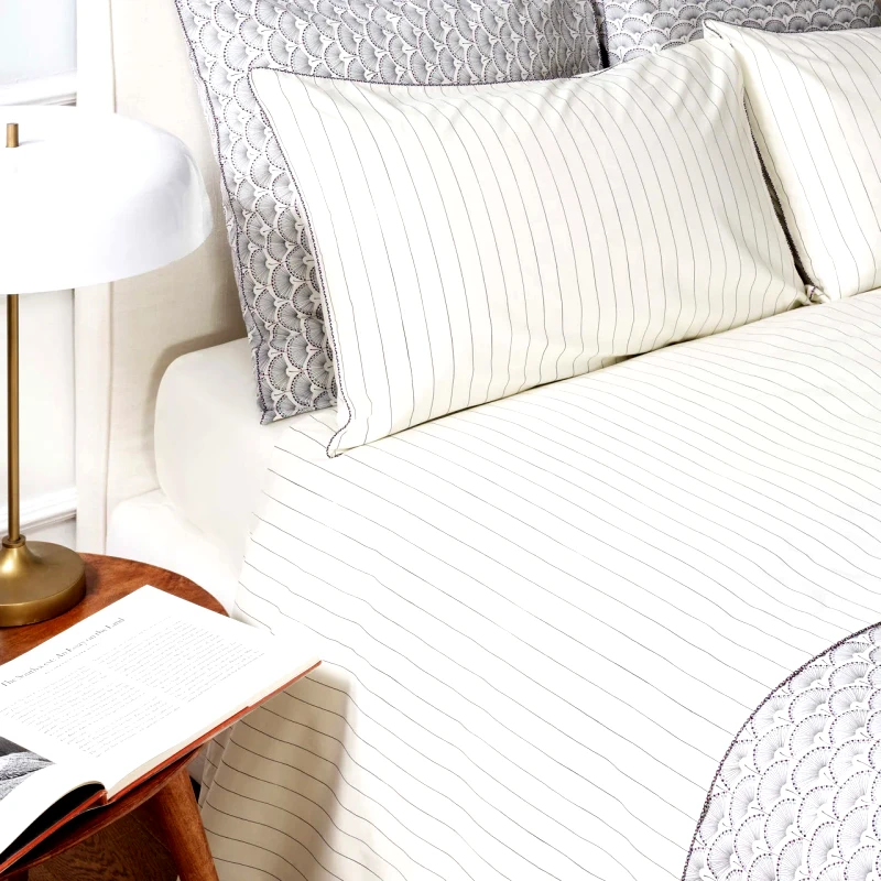 Descamps Σεντόνι Υπέρδιπλο Descamp Ombelle Ivory 240x300