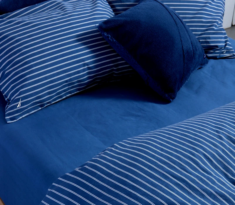 Nef - Nef Σετ Σεντόνια Διπλά 4 Τεμαχίων Nef-Nef Nau Coast True Navy 200x270