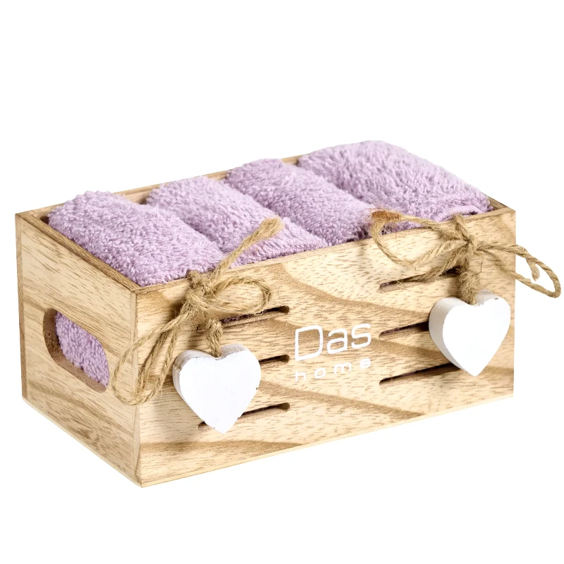 Das Home Σετ Λαβέτες 4 Τεμαχίων Das Home 4007 Lilac 30x30