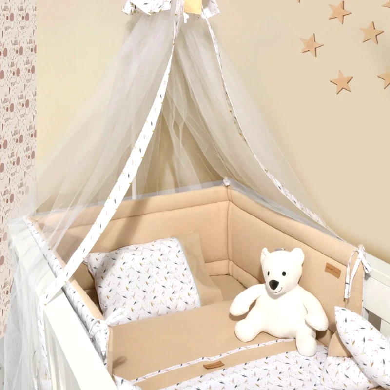 Baby Oliver Σετ Πάπλωμα και Παπλωματοθήκη Κούνιας Baby Oliver des. 404 Μπεζ 100x140