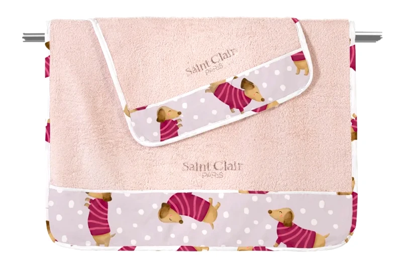 Saint Clair Σετ Βρεφικές Πετσέτες 2 Τεμαχίων Saint Clair Pet Fuchsia