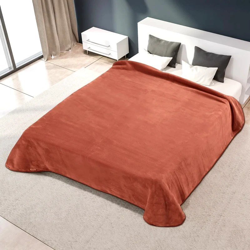 Belpla Κουβέρτα Ισπανίας Υπερδιπλη 220Χ240 Belpla Ster Plain Caramello(2)