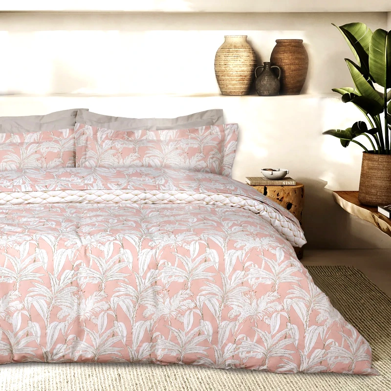 Das Home Σετ Σεντόνια Υπέρδιπλα 4 Τεμαχίων Das Home 3171 Pink- White 240x260