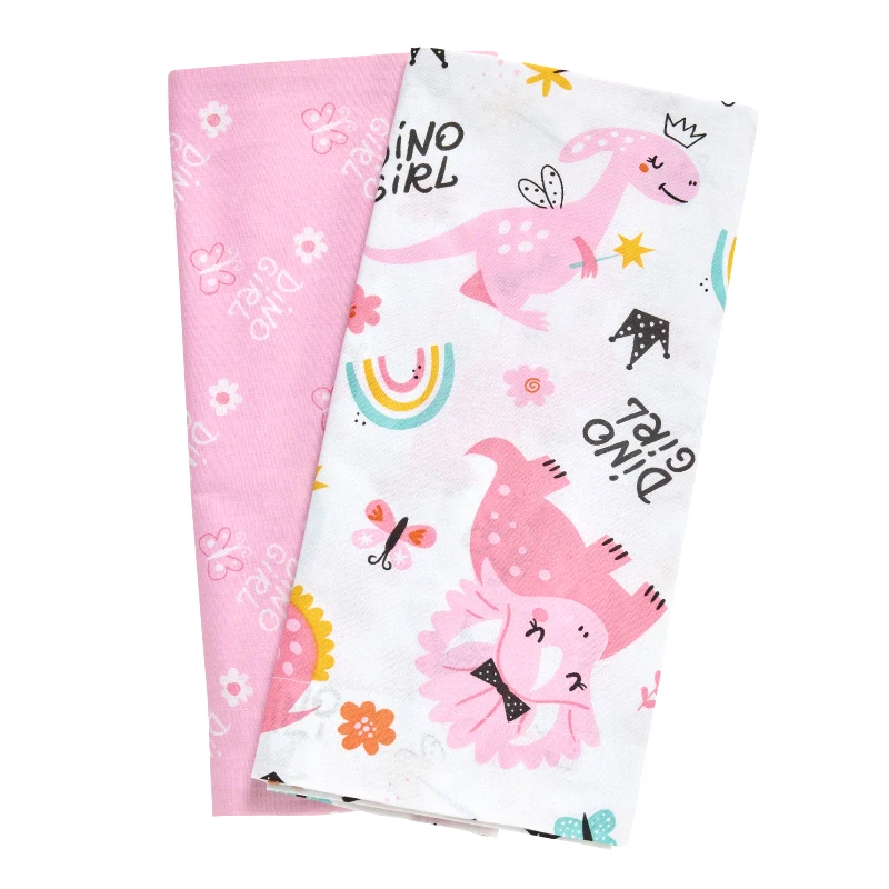 DAS BABY Σετ Σεντόνια Λίκνου 2 Τεμαχίων Das Baby 4936 Pink- White 70x120
