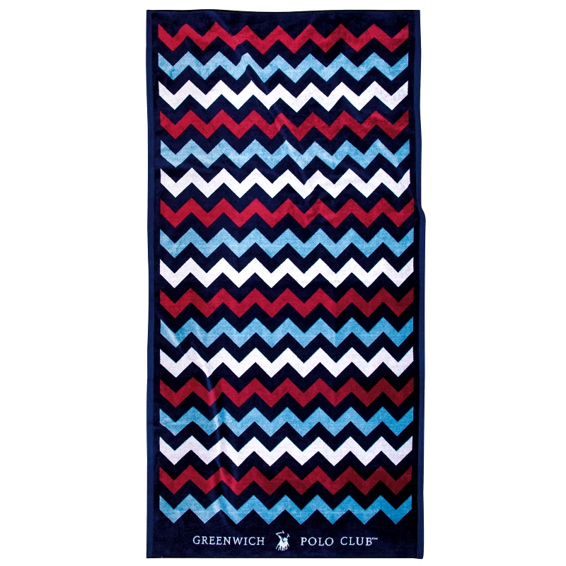 Greenwich Polo Club Πετσέτα Θαλάσσης Greenwich Polo Club 4008 Blue- Red- White 90x180