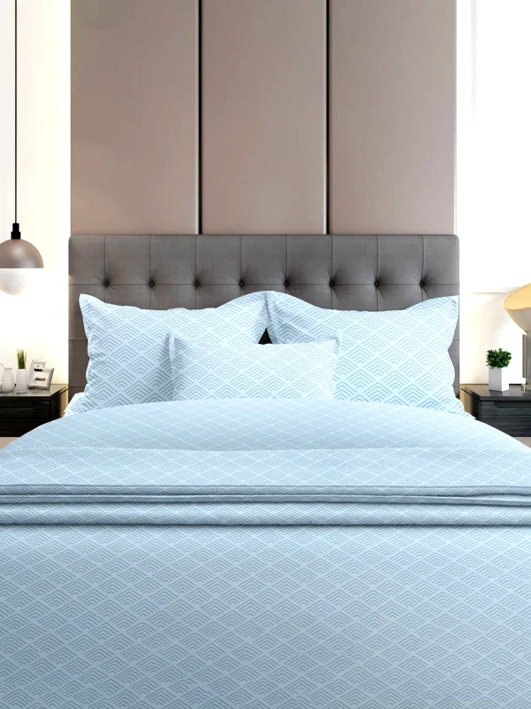 Sunshine Home Σετ Σεντόνια Φανελένια Sunshine Home 2048 Blue Υπέρδιπλα 230×260