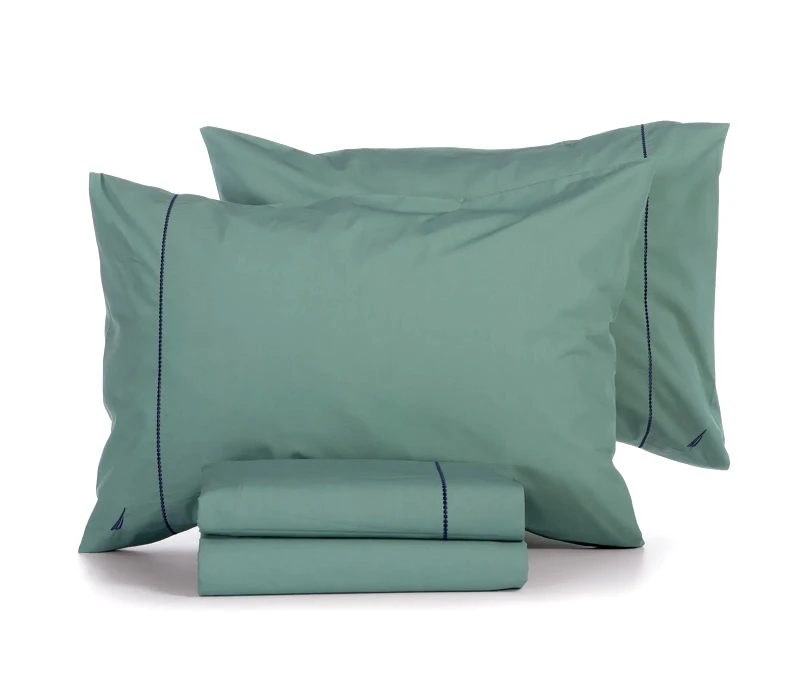 Nef - Nef Σετ Σεντόνια Διπλά 4 Τεμαχίων Nef-Nef Nau Wave Solid Green 200x280