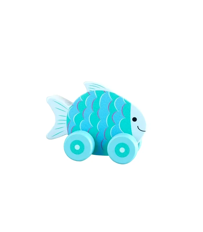 Oliver Baby Ψάρι Push & Pull Orange Tree Toys