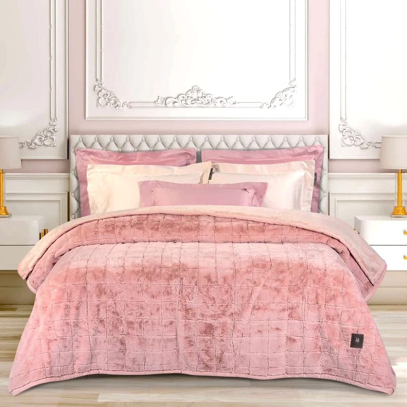 Greenwich Polo Club Κουβέρτα Γούνινη Υπέρδιπλη Greenwich Polo Club 3499 Salmon 220x240