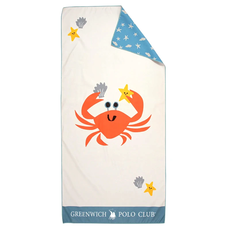 Greenwich Polo Club Παιδική Πετσέτα Θαλάσσης Greenwich Polo Club 4080 Blue- Grey 70x140