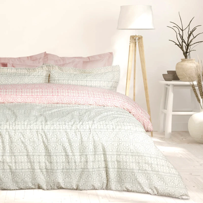 Das Home Σετ Σεντόνια Μονά 3 Τεμαχίων Das Home 9674 Grey- Rose 170x260