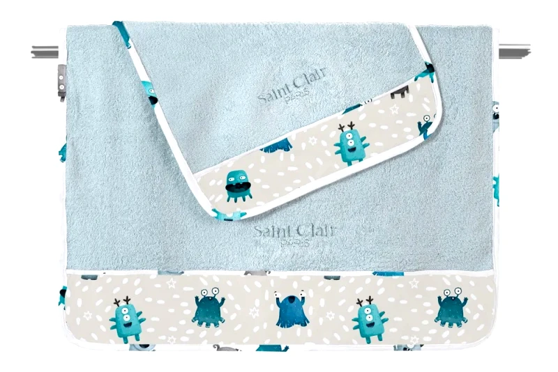 Saint Clair Σετ Βρεφικές Πετσέτες 2 Τεμαχίων Saint Clair Monsters Blue