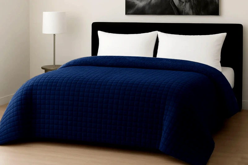 Le Blanc Κουβερτοπάπλωμα Le Blanc Flannel Comfort Σούπερ Υπέρδιπλο 260x240 700gsm RIB CUT Nav