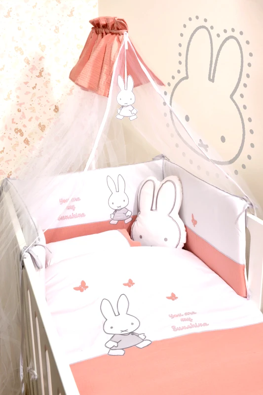 Miffy Σετ Προίκας 9 Τεμαχίων Miffy Des. 62 Σομόν