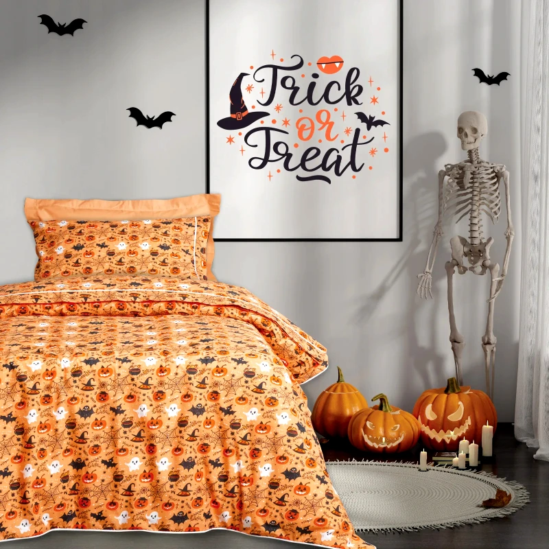 DAS KIDS Σετ Παιδικά Σεντόνια Μονά 3 Τεμαχίων Das Kids 4969 Orange 170x260