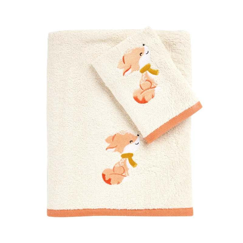 DAS BABY Σετ Παιδικές Πετσέτες 2 Τεμαχίων Das Home 4978 Ivory-Teracotta 30x50,70x140