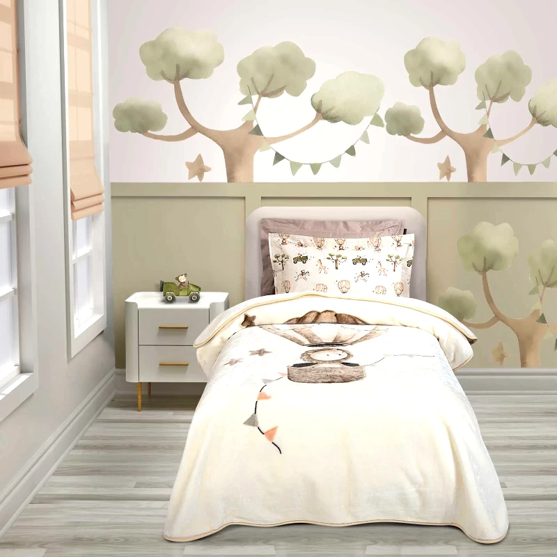Greenwich Polo Club Παιδική Κουβέρτα Βελουτέ Μονή Greenwich Polo Club 8860 Taupe 160x220