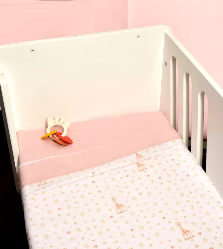 Sophie La Girafe Σεντόνια Λίκνου Σετ 2τ -75x110-100% Βαμβάκι Design 502 Sophie La Girafe