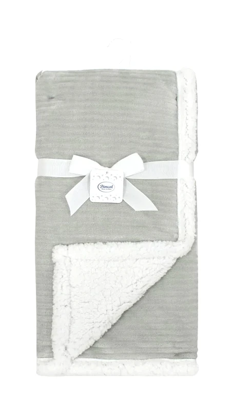 Dimcol Κουβέρτα Αγκαλιάς Dimcol Ριγέ 10 75x100 Grey
