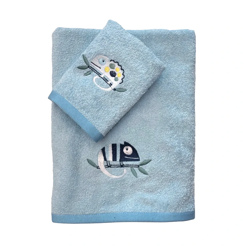 DAS BABY Σετ Βρεφικές Πετσέτες 2 Τεμαχίων Das Baby 4935 Blue 30x50,70x140