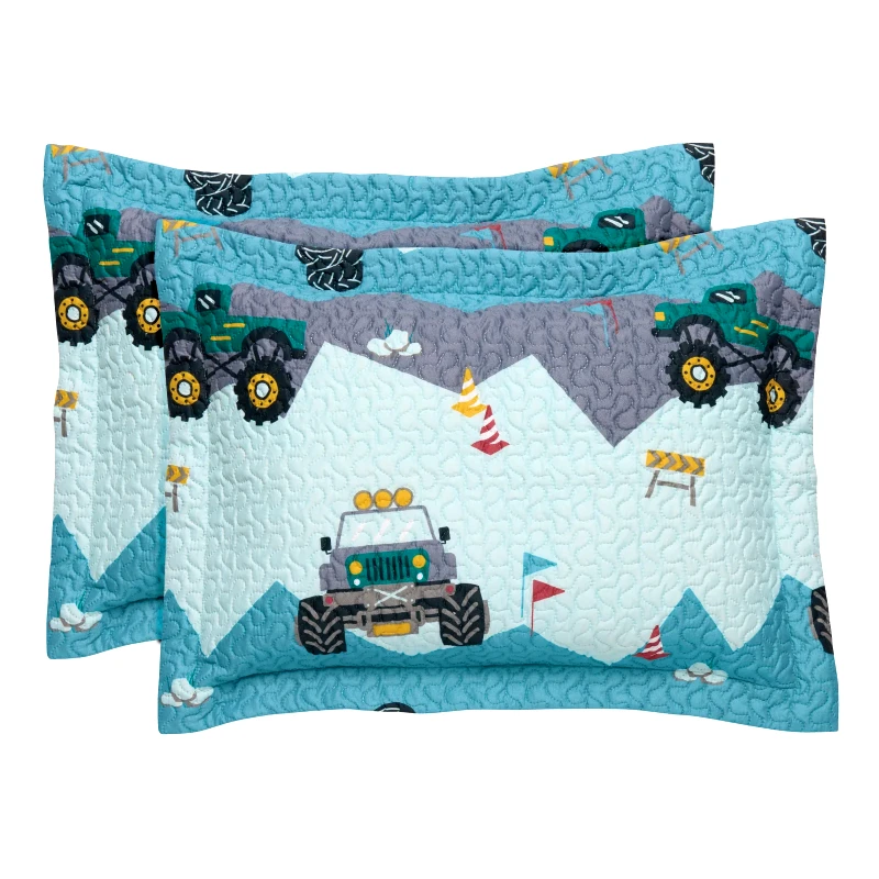 DAS KIDS Σετ Παιδικές Μαξιλαροθήκες 2 Τεμαχίων Das Kids 4926 Green- Grey 50x70