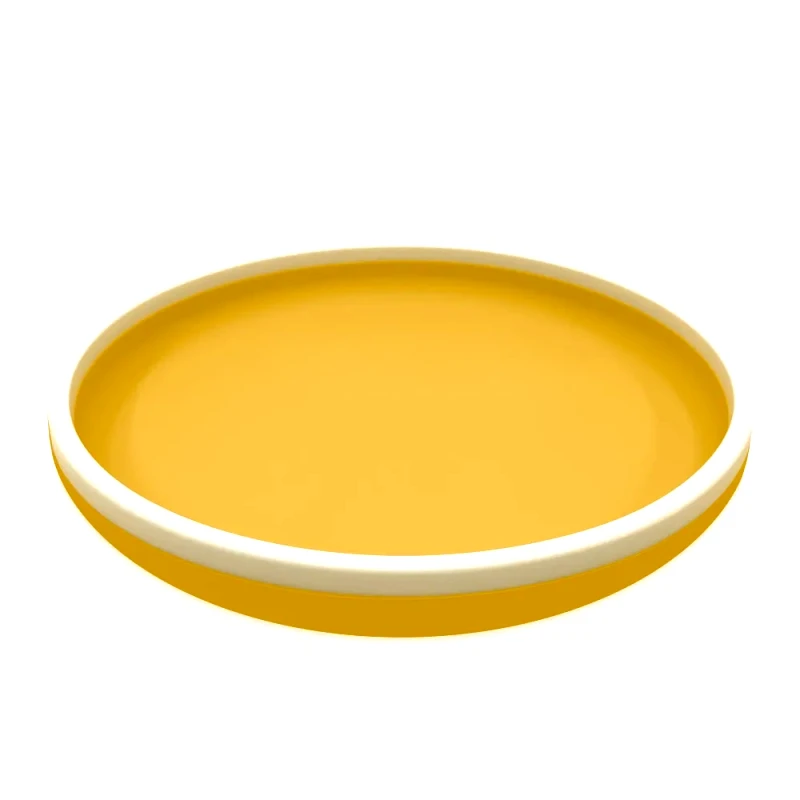 Smikkels Πιάτο Σιλικόνης 18 cm - Κίτρινο - Smikkels