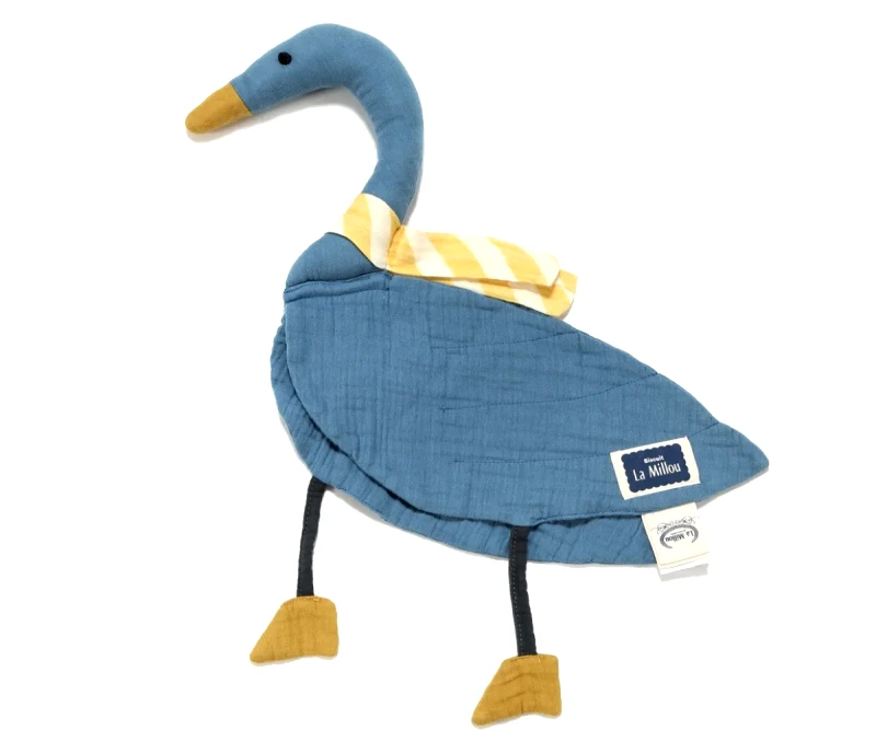 La Millou Πανάκι Ύπνου Και Αγκαλιάς La Millou Dou Dou Μουσελίνας Navy Swan