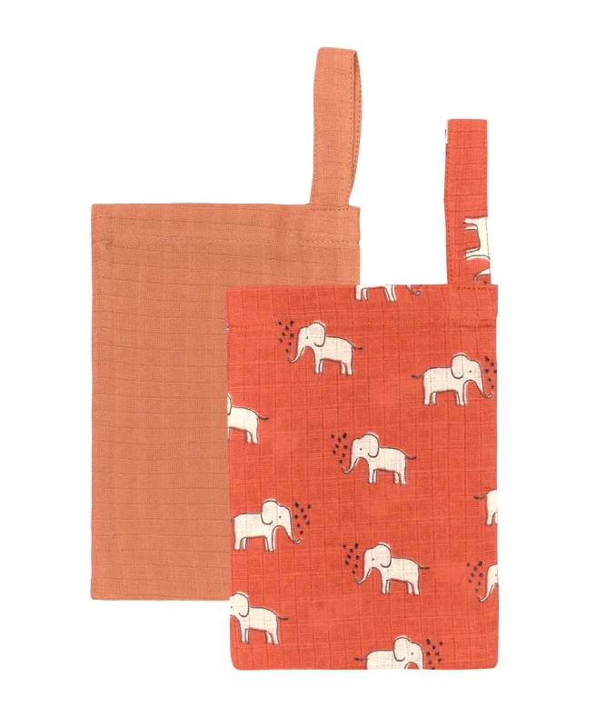 Kentia Σετ Γάντια Πλυσίματος 2 Τεμαχίων Kentia Yn 25 Elephants- Orange