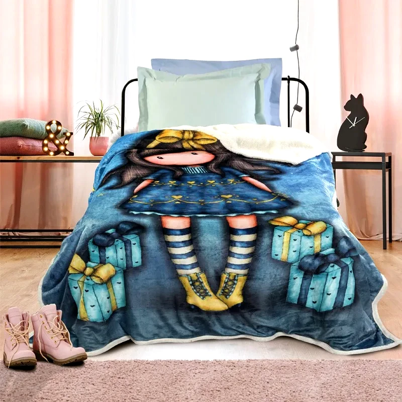 Das Home Κουβέρτα Fleece Με Γούνα Sherpa Das Home 5020 Santoro Gorjuss - Just Because 160x220