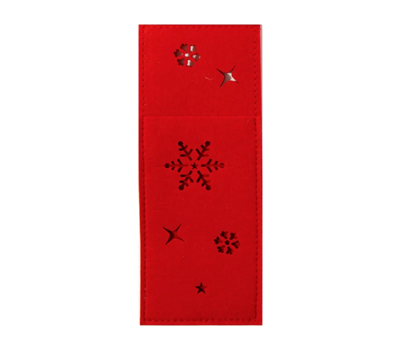 Nef - Nef Χριστουγεννιάτικη Θήκη για Μαχαιροπίρουνα Nef-Nef Snow Felt Red 10x26