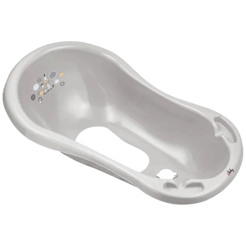 Maltex Μπάνιο 84cm με Αντιολισθητική Επίστρωση και Τάπα Ζέμπρα Γκρι-Maltex