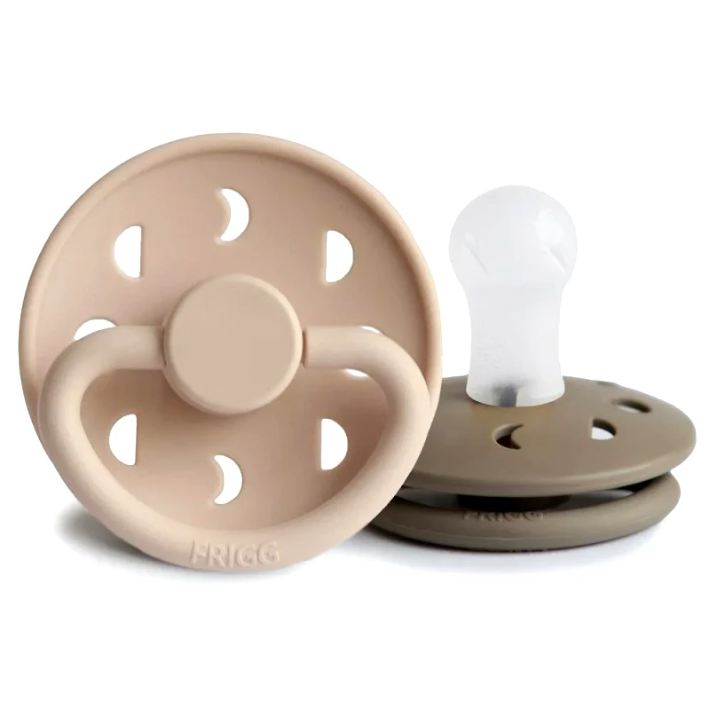 FRIGG Σετ 2 Πιπίλες Σιλικόνης FRIGG Moon Phase Croissant/Portobello 0-6 Μηνών