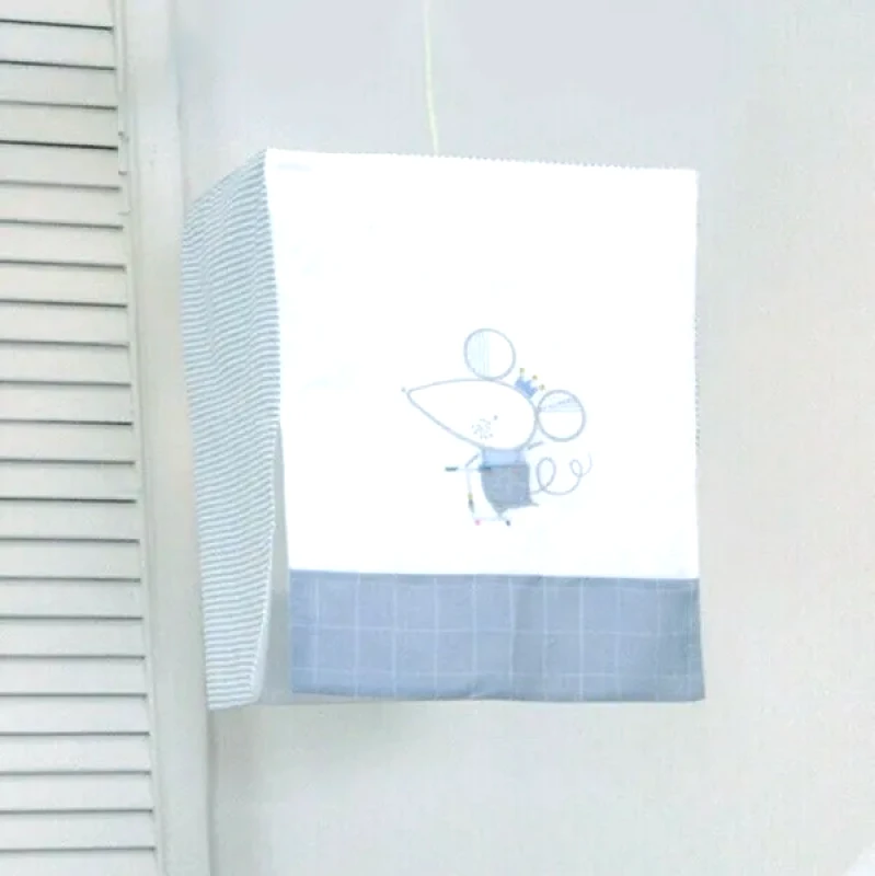 Oliver Baby Τετράγωνο Φωτιστικό Οροφής Baby Oliver Des.351 - Sleepy Mouse 29x29x37