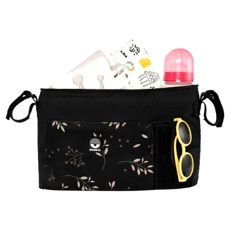 Dooky Τσαντάκι Καροτσιού Dooky Deluxe Romantic Leaves Black DK-5128206