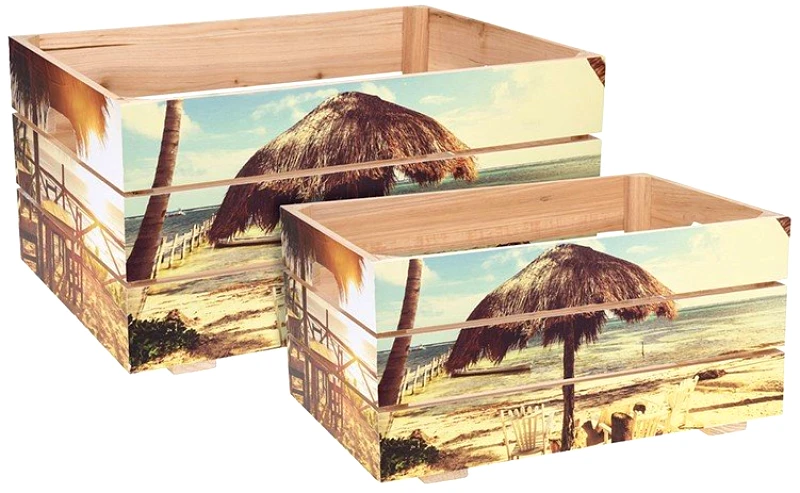 PoliHome Κουτιά Tropical Print