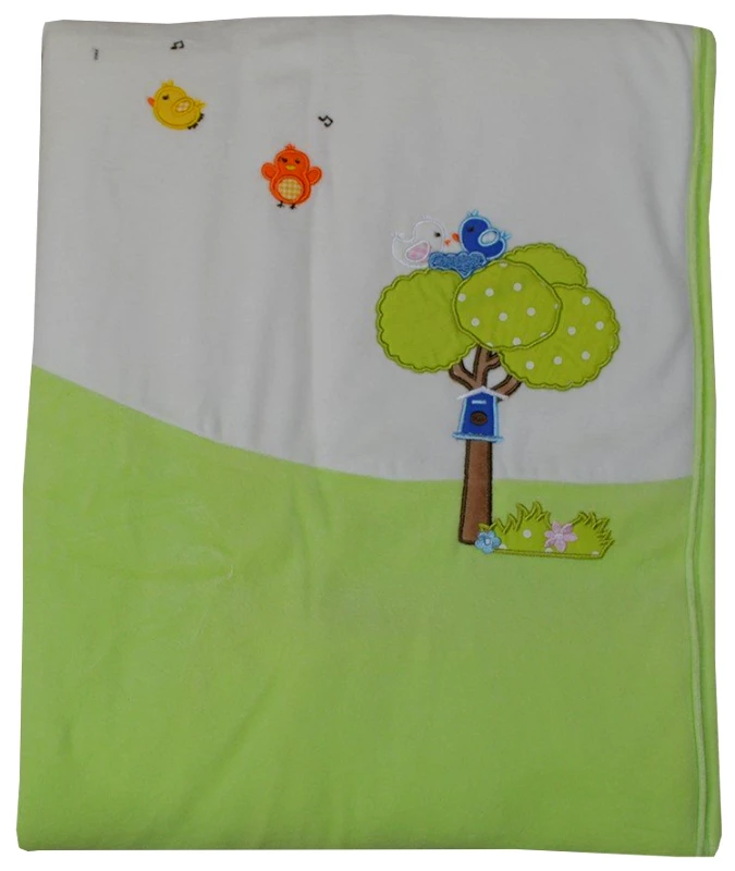 PoliHome Κουβέρτα βελουτέ Bebe Stars Little Birds