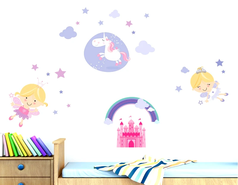 PoliHome Διακοσμητικά Αυτοκόλλητα Τοίχου Happy Fairies L
