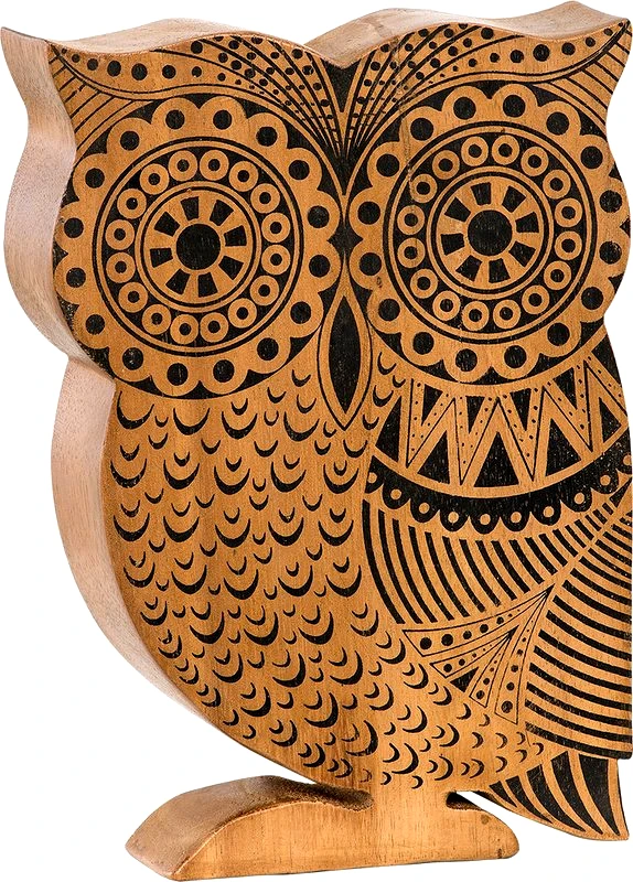 PoliHome Φιγούρα Owl Natural