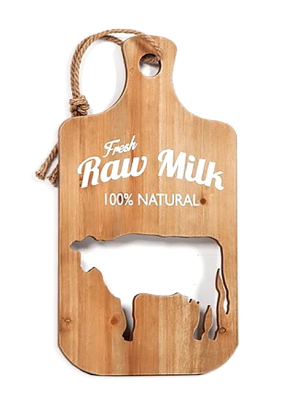 PoliHome Διακοσμητική βάση κοπής με print Raw Milk