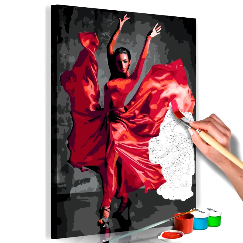 PoliHome Πίνακας για να τον ζωγραφίζεις - Red Dress 40x60