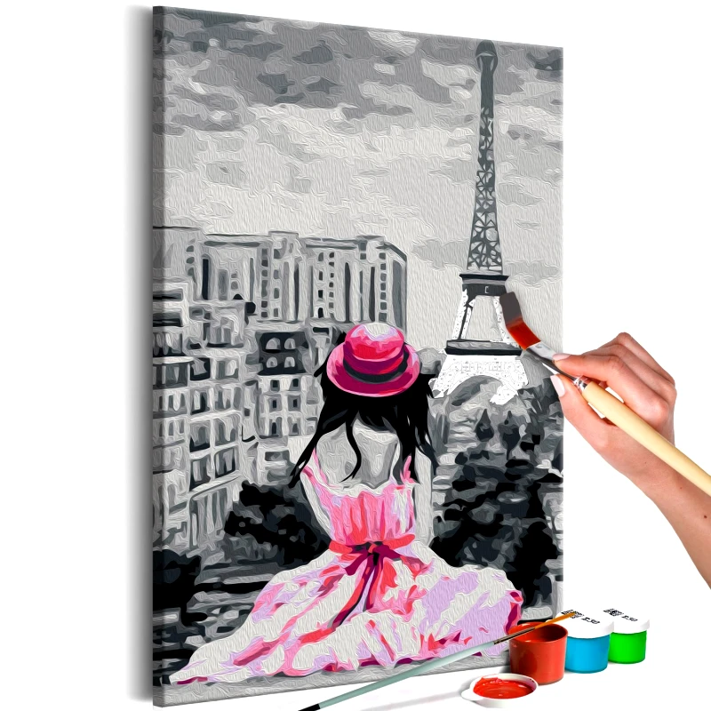 PoliHome Πίνακας για να τον ζωγραφίζεις - Paris - Eiffel Tower View 40x60